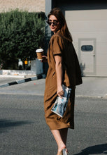 Load image into Gallery viewer, Dark Brown Soft Shirt & Dress Set