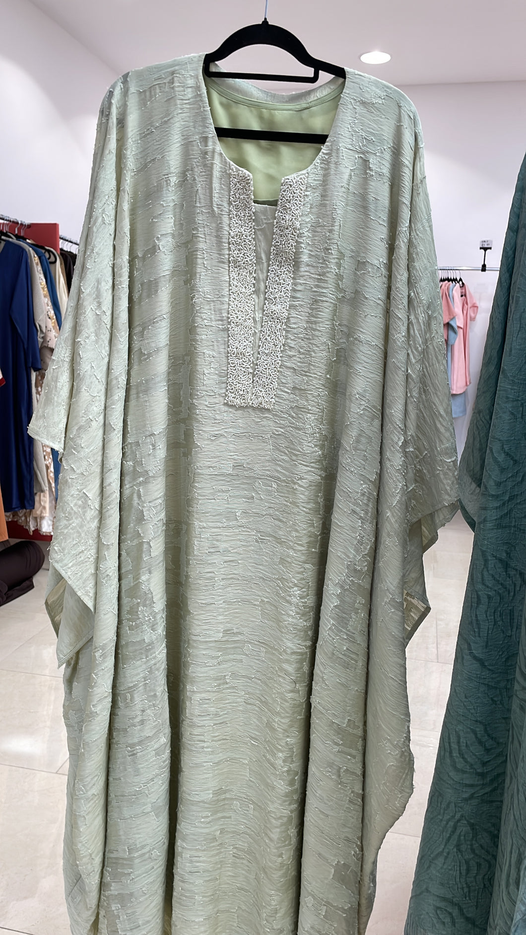 Mint green kunafa cotton