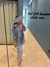 Load image into Gallery viewer, Shirt+legging optional top blue
