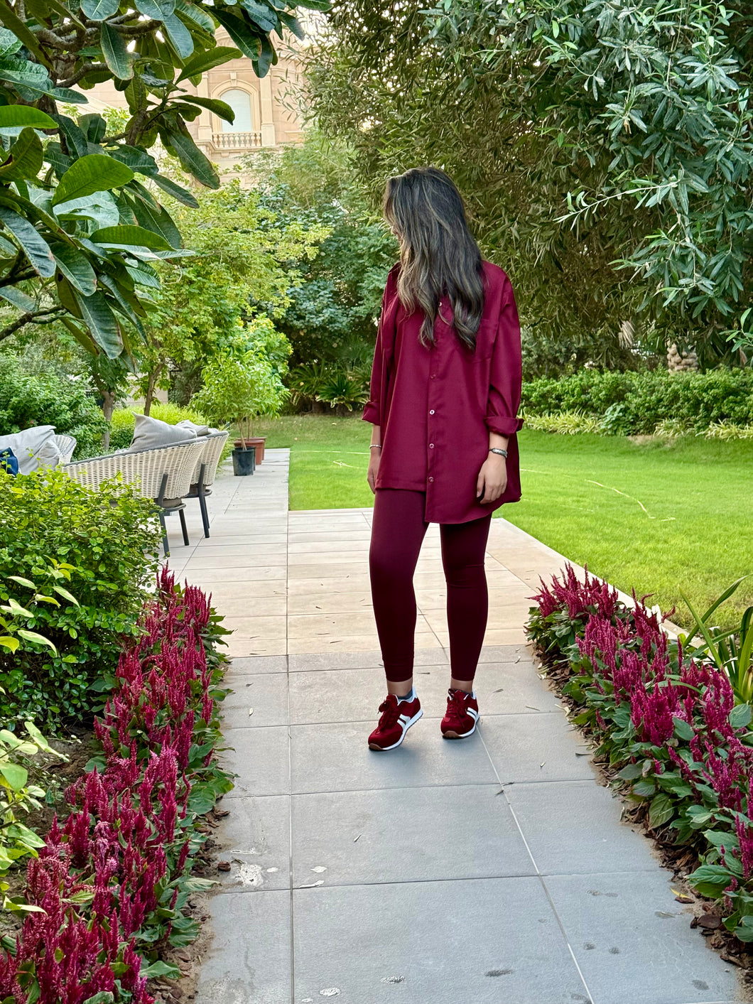 Shirt + Legging Set Burgandy