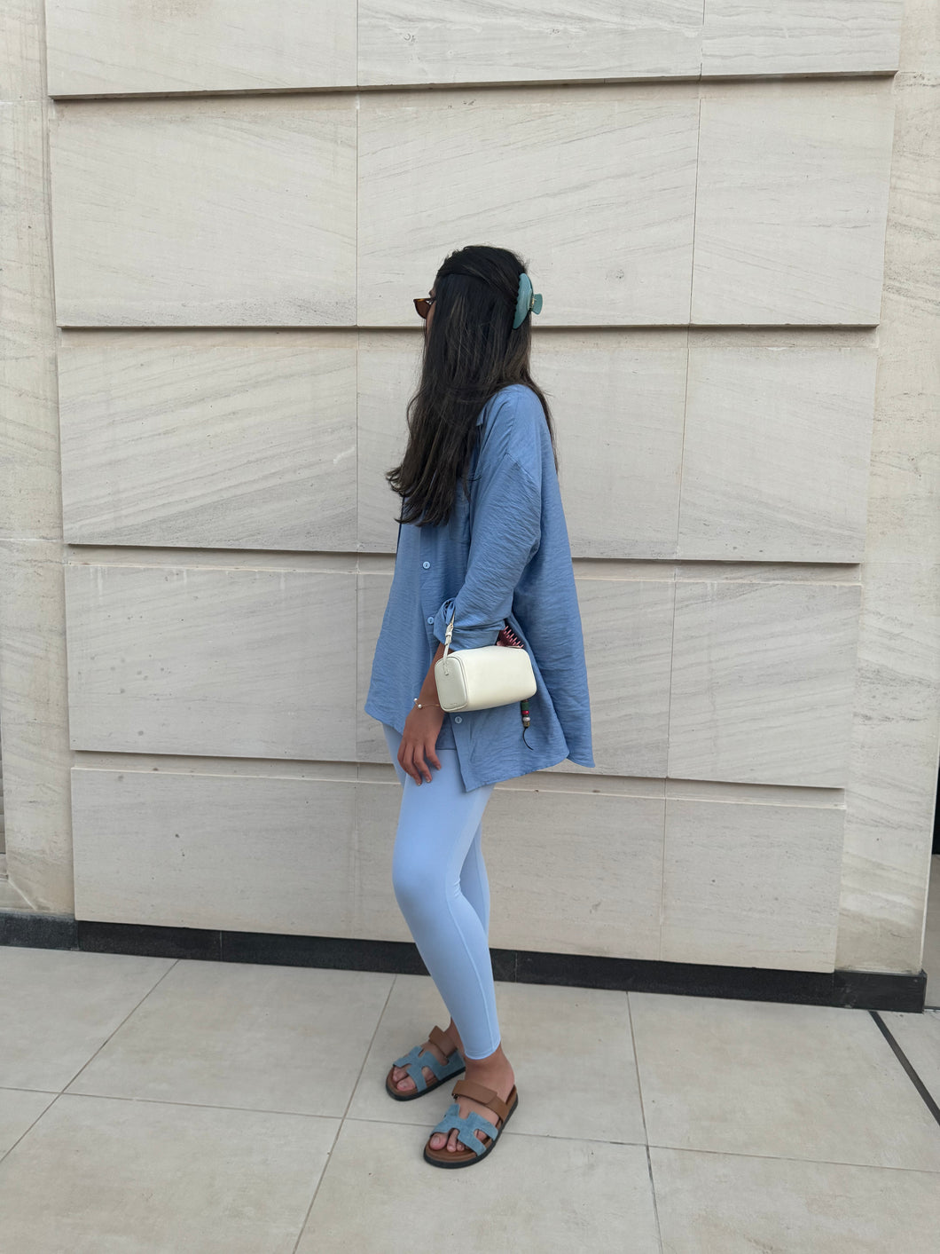Shirt+legging optional top blue
